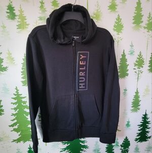 Hurley Fleece Logo Full Zip Hoddie.
